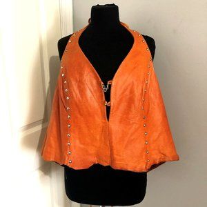 Leather Wear International Biker Orange Studded Ti
